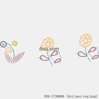 svg矢量绣花图下载