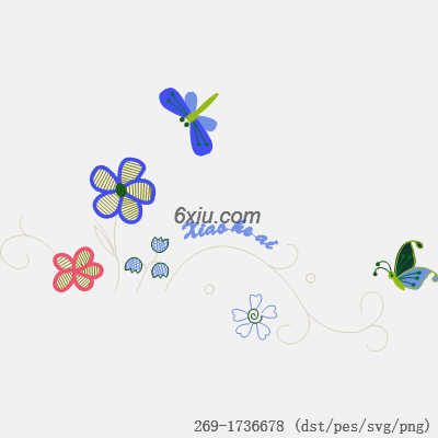 svg矢量绣花图下载