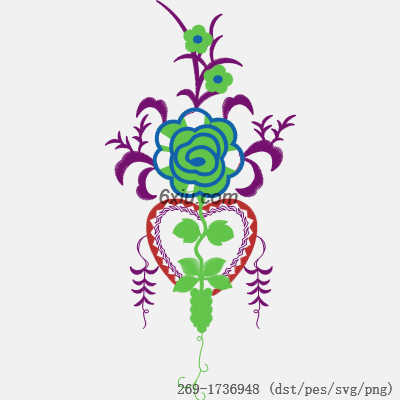 svg矢量绣花图下载