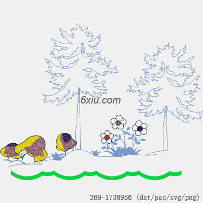 svg矢量绣花图下载