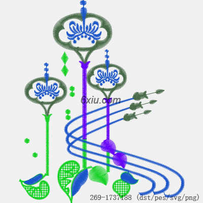 svg矢量绣花图下载