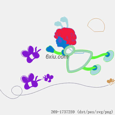 svg矢量绣花图下载