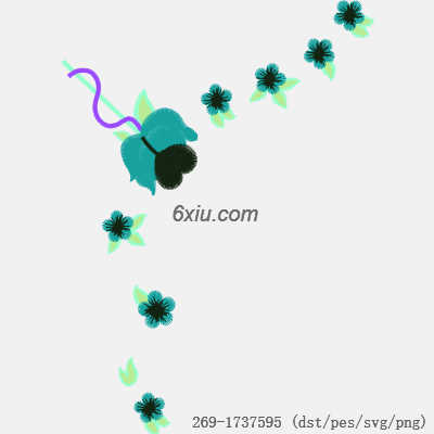 svg矢量绣花图下载