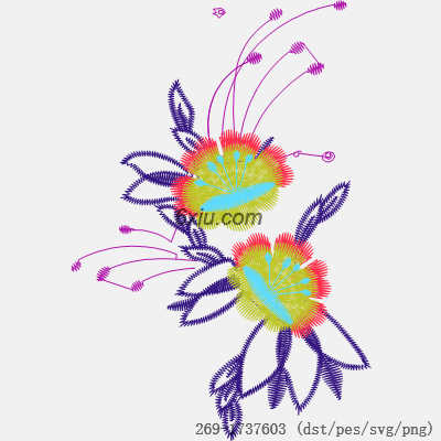 svg矢量绣花图下载