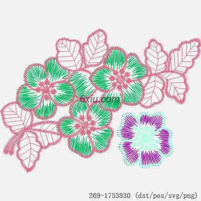 svg矢量绣花图下载