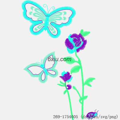 svg矢量绣花图下载