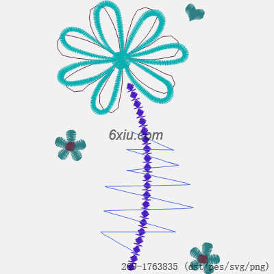svg矢量绣花图下载