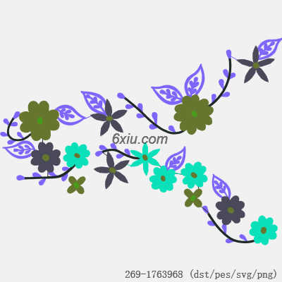 svg矢量绣花图下载