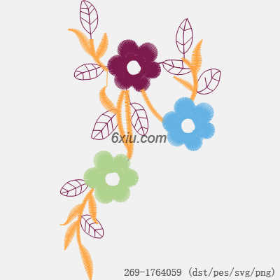 svg矢量绣花图下载
