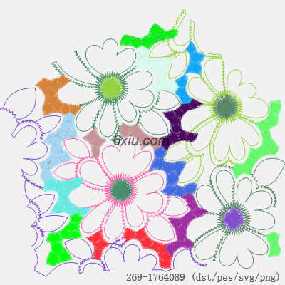 svg矢量绣花图下载