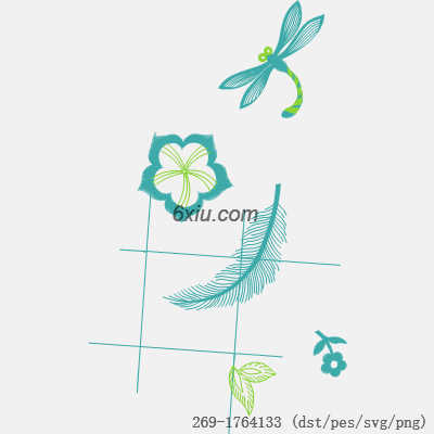 svg矢量绣花图下载