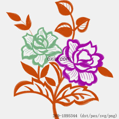 svg矢量绣花图下载