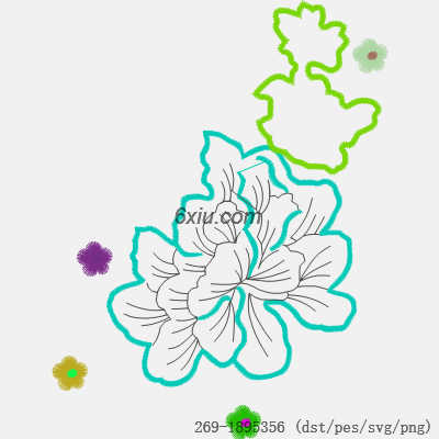 svg矢量绣花图下载