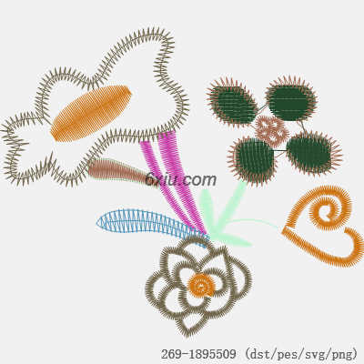 svg矢量绣花图下载