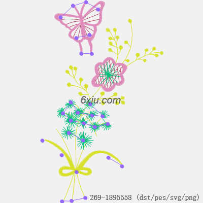 svg矢量绣花图下载