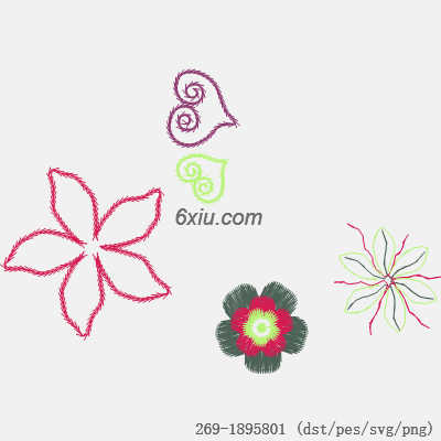 svg矢量绣花图下载