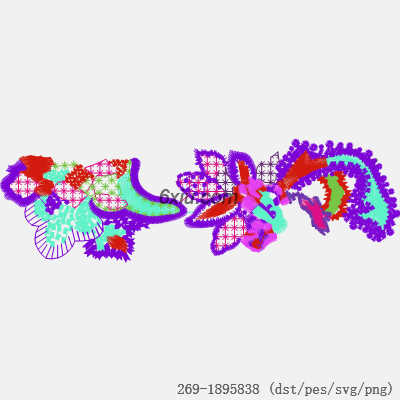 svg矢量绣花图下载