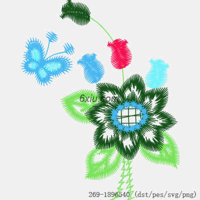 svg矢量绣花图下载