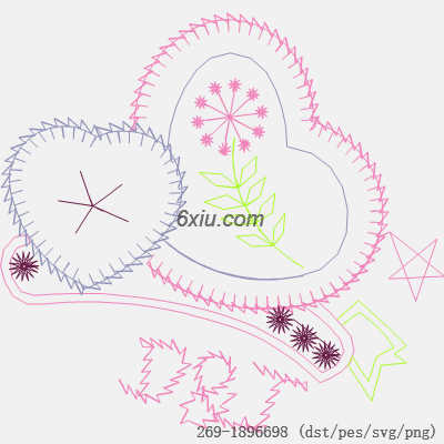 svg矢量绣花图下载