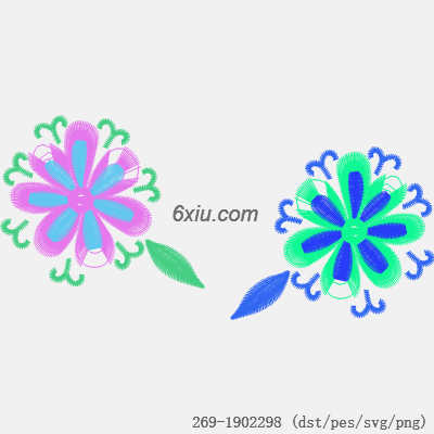 svg矢量绣花图下载