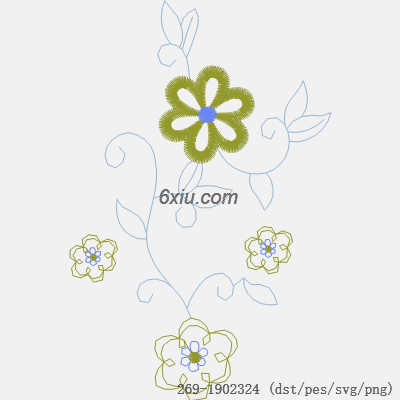 svg矢量绣花图下载