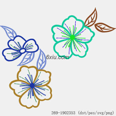svg矢量绣花图下载