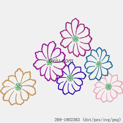 svg矢量绣花图下载
