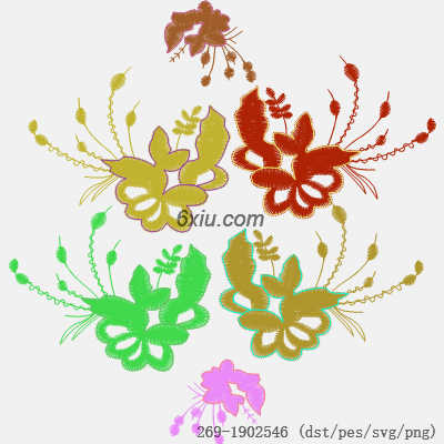 svg矢量绣花图下载