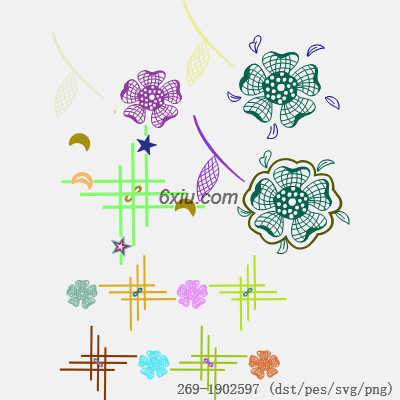 svg矢量绣花图下载