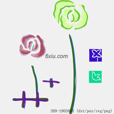svg矢量绣花图下载