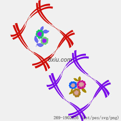 svg矢量绣花图下载