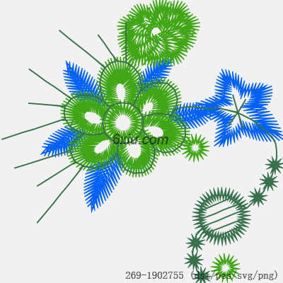 svg矢量绣花图下载