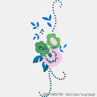 svg矢量绣花图下载