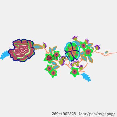svg矢量绣花图下载