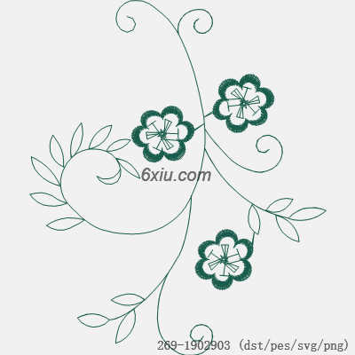 svg矢量绣花图下载
