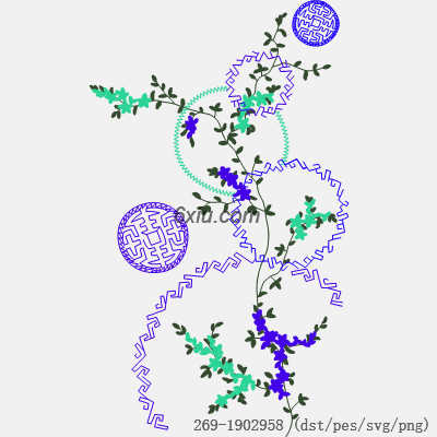 svg矢量绣花图下载
