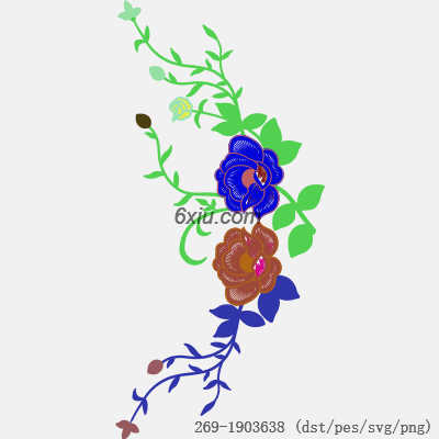 svg矢量绣花图下载