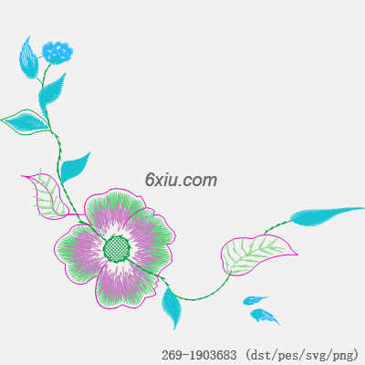svg矢量绣花图下载