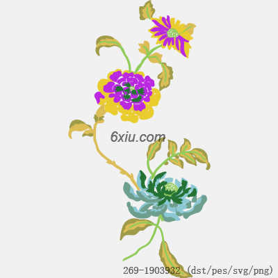 svg矢量绣花图下载