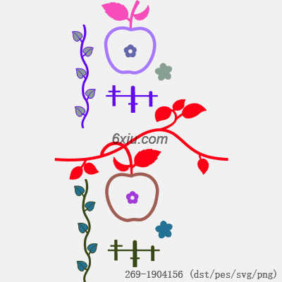 svg矢量绣花图下载