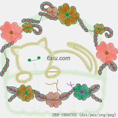 svg矢量绣花图下载