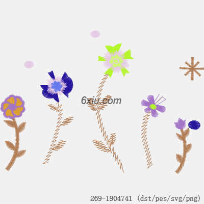 svg矢量绣花图下载