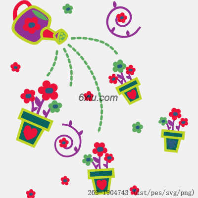 svg矢量绣花图下载