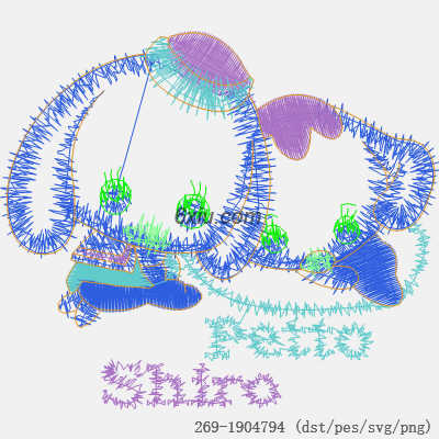 svg矢量绣花图下载