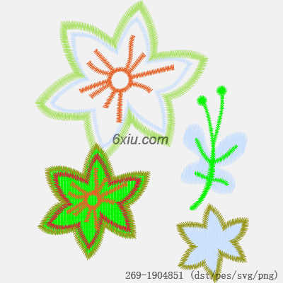 svg矢量绣花图下载