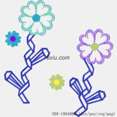 svg矢量绣花图下载