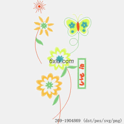 svg矢量绣花图下载