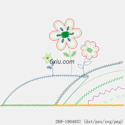 svg矢量绣花图下载