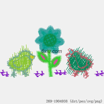 svg矢量绣花图下载