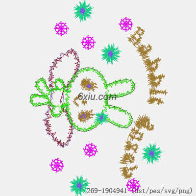 svg矢量绣花图下载